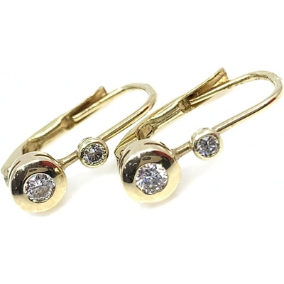 Jan Kos jewellery zlaté náušnice s brilianty SLT100060/1