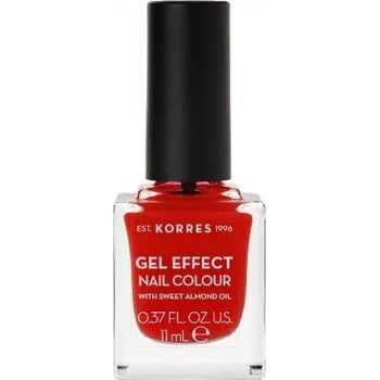 KORRES Лак с гел ефект с бадемово масло, Korres Gel Effect Nail Colour, 48 Coral Red 11ml