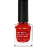 KORRES Лак с гел ефект с бадемово масло, Korres Gel Effect Nail Colour, 48 Coral Red 11ml