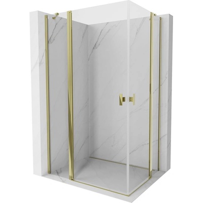 Mexen Mist Duo въртяща се душ кабина 95 x 70 см, прозрачна, златна - 8A4-095-070-50-00 (8A4-095-070-50-00)