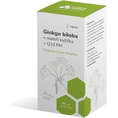 Ginkgo biloba+mateří kašička+Q10 PM 50 kapsúl
