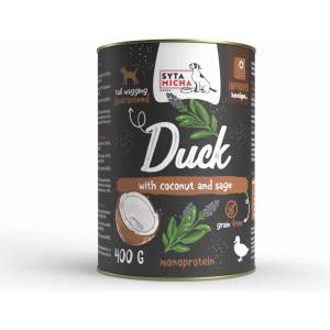 Syta Micha Монопротеинова мокра храна с патешко и кокос за кучета Syta Micha Classic Duck with Coconut 400 g