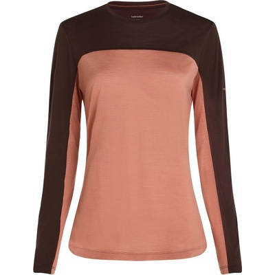 ICEBREAKER Wmns 125 Cool-Lite Sphere LS Tee CB, Cedar Wood/Bittersweet/Cb