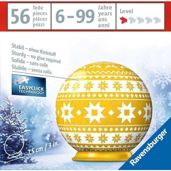 Ravensburger 3D puzzleball Norský vzor 56 ks