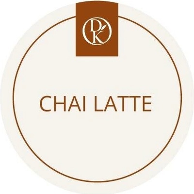 Davídkovo koření Etiketa Chai latte béžová průměr 4,5 cm 1 ks