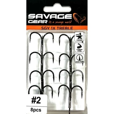 Savage Gear Trojháčik SGY 1X Treble veľ.2 6 ks