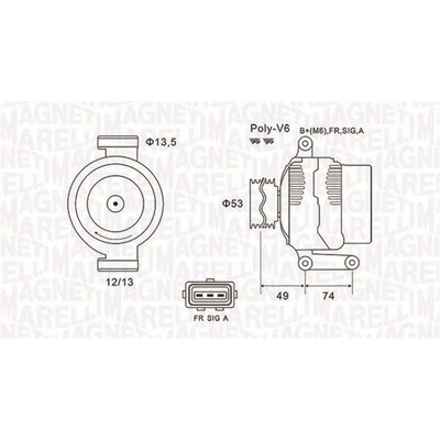 Alternátor MAGNETI MARELLI 063731635010
