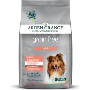 Arden Grange Grain Free Adult - Сьомга, картофи и супер храни за кучета над 12 месеца, 12кг