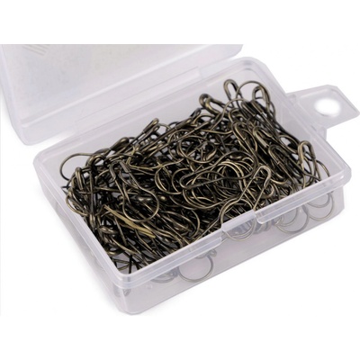 Spínací špendlíky v krabičce délka 22 mm staromosaz 1krab.