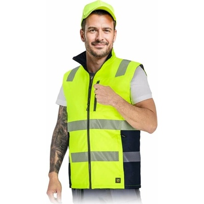 Leber & Hollman LASER HI-VIS zateplená výstražná vesta žlutá