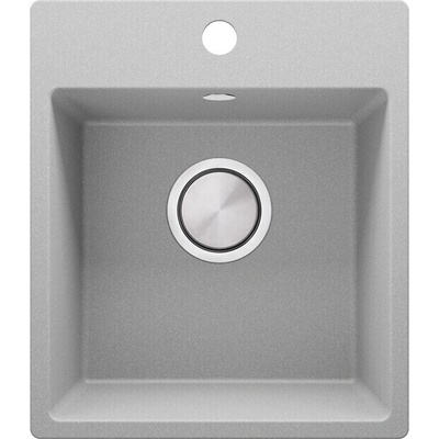 Твоят Стил Сива кухненска гранитна мивка Рига Easy 380 x 440 mm