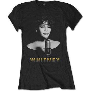 Image 1 of Whitney Houston Black & White Photo Black M Дамски Риза (WHITTS01LB02)