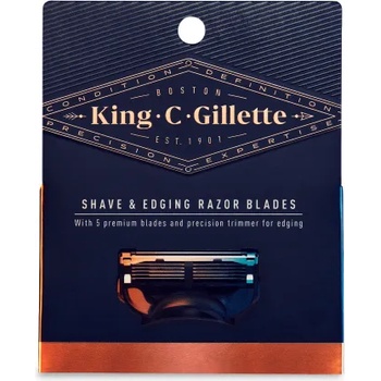 Gillette King C. Gillette Shave and Edging Razor Blades - Сменяеми глави за бръснене 1 брой