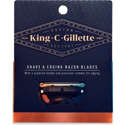 Gillette King C. Gillette Shave and Edging Razor Blades - Сменяеми глави за бръснене 1 брой