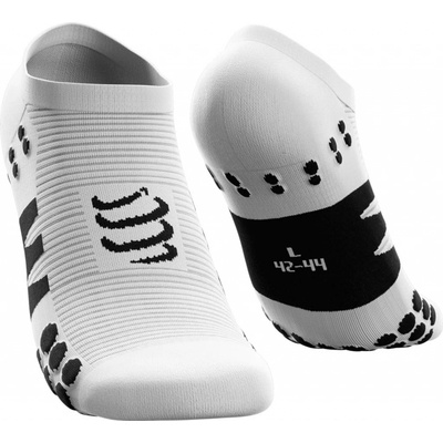 Compressport No Show ponožky biela/ čierna