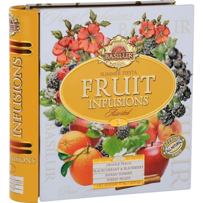 Basilur Fruit Infusions Book Summer Fiesta plech 32 x 1,8 g