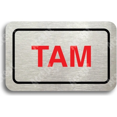 ACCEPT Tabulka SEM - TAM - typ 02 (80 x 50 mm) - stříbrná tabulka - barevný tisk