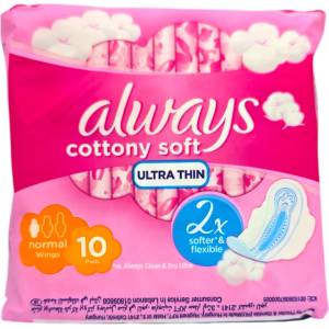 Always дамски превръзки sensitive, normal, 10 броя