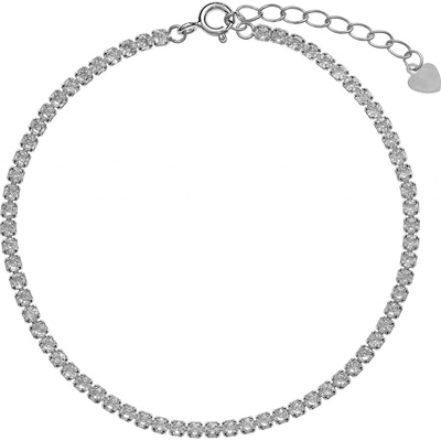 Again Tenisový stříbrný náramek s kubickými zirkony AJNR0001