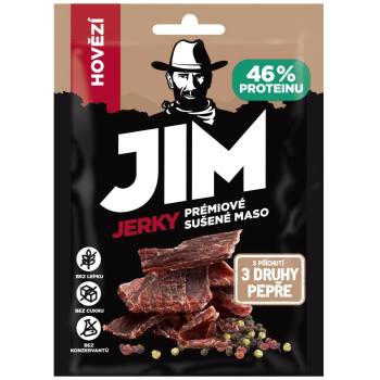 Jim Jerky Jerky hovězí 3 pepře 23g