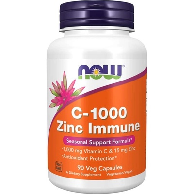 Now Foods Vitamín C-1000 + Zinok Immune 90 kapsúl