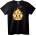 NOONEBRAND Тениска Череп и пламъци - 2XL, Black