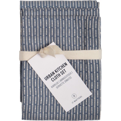 The Organic Company Малки кухненски кърпи Urban 18 x 35 см сиво-сини 3 бр (1164-511)