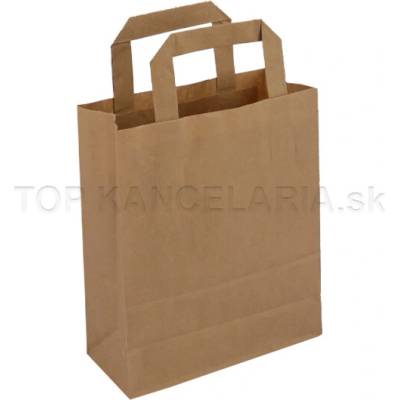 Harmanec Papierová taška s plochou rúčkou 32x12x41cm Hnedá