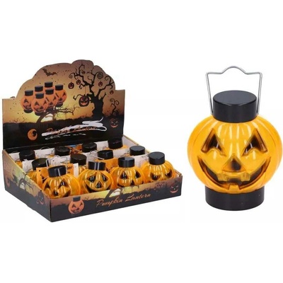 Dekorace plast Halloween Lampión dýně svítící 8x7cm - 1ks