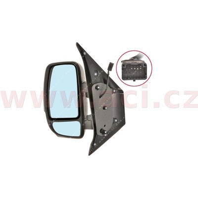 ACI zp. zrcátko man. ovládané s blikačem (pro bílou žárovku), krátké rameno L 3799801
