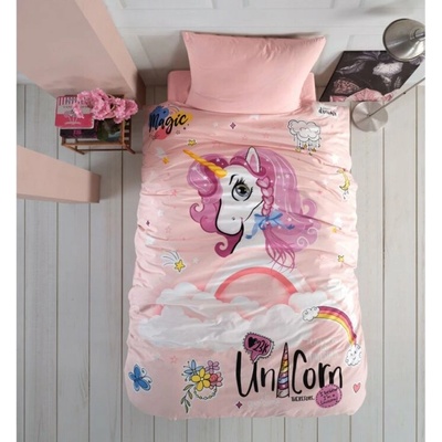 Kvalitex povlečení pro mladé Unicorn růžové 140x200 70x90