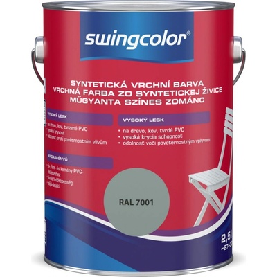 Swingcolor Farebný email 2,5 l striebrosivá