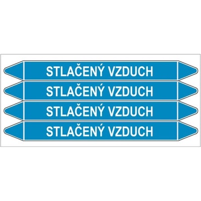 Nadrzenapalivo.cz Značení potrubí, stlačený vzduch,4 ks, 250 × 26 mm PZ 008331