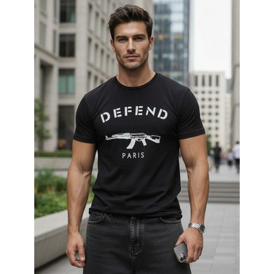 Černé pánské tričko DEFEND
