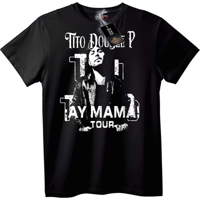 NOONEBRAND Тениска Tito Double P Тур - M, Black