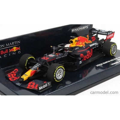 Minichamps Red bull F1 Rb16 Honda Team Aston Martin N 33 Winner Abu Dhabi GP 2020 Max Verstappen Matná modrá červená žltá 1:43