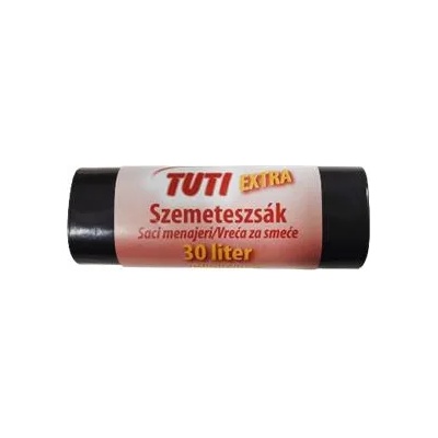 TUTI Торба за боклук, изключително здрава, 30 л, 20 броя, 50x60 см, 15 , TUTI "Extra", черна PDP_326 (PDP_326)