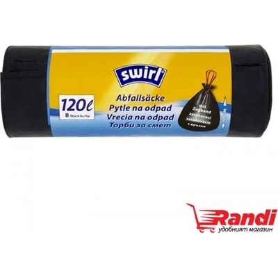 Чували за смет Swirl с връзки рециклиращи 120л. / 8бр