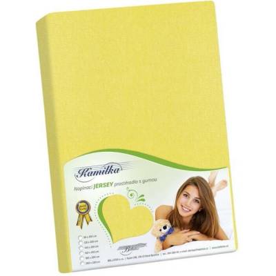 Veratex prostěradlo jersey žluté 140x200