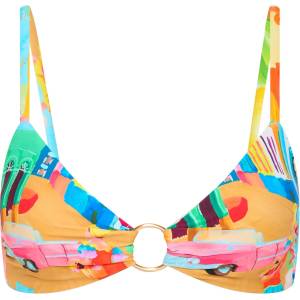 Seafolly Дамско бикини горнище Seafolly Women's Cuba Ring Front Bralette Bikini top - Turquoise - размер 32 (EU) (150-5062-0111)