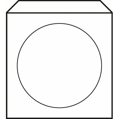 Papírová obálka pro CD nebo DVD s okénkem 50 ks K-125X125/B/50