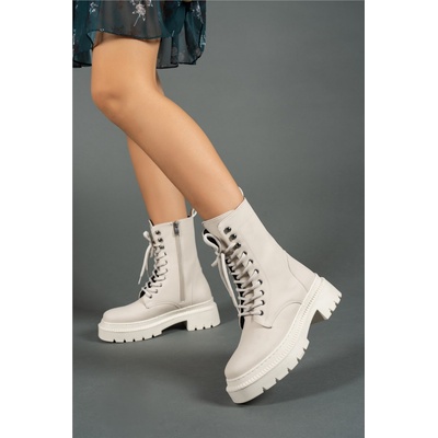 Riccon Дамски боти с цип 0012299 - Бежови #358277 (358277_Бежов)