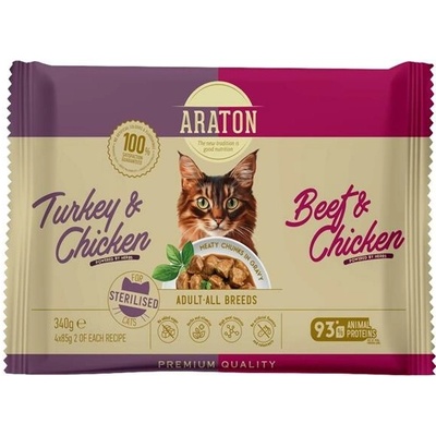 Araton Cat Sterilised Multipack 4 × 85 g