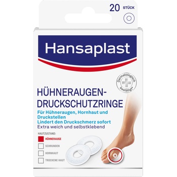 Hansaplast Фиксиращи пръстени за защита от натиск при мазоли - 20 броя