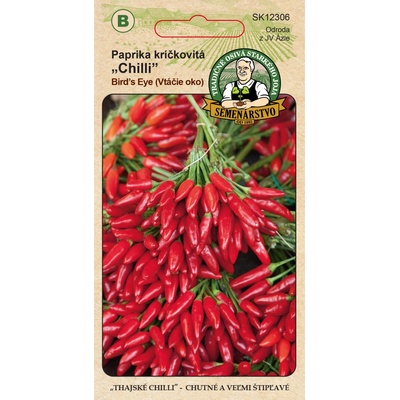 Tradičné Osivá Starkého Joja Paprika kríčkovitá "chilli" Birds Eye 0,5 g