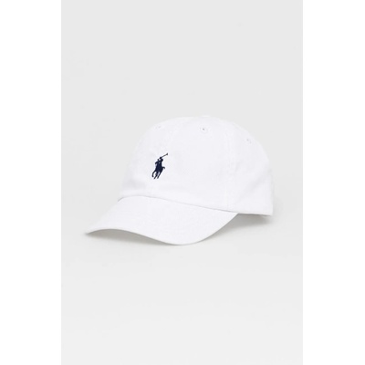 Ralph Lauren Памучна шапка Polo Ralph Lauren в бяло с апликация (322552489001)