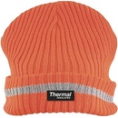 Malfini Spark zimní čepice pletená + fleece hi viz oranžová