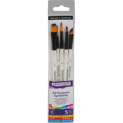 Daler-Rowney Graduate Multi-Technique Brush Synthetic Комплект четки 5 бр (212550006)