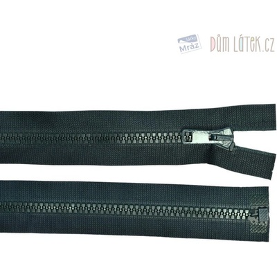 Zips kostený deliteľný tmavo zelený, dĺžka 40 cm