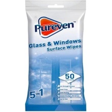 Pureven Glass&Windows čistiace obrúsky na okná, sklá 50 ks